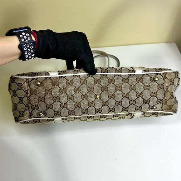 S⭕️LD. Gucci Twin Canvas Tote - Picture 12 of 16